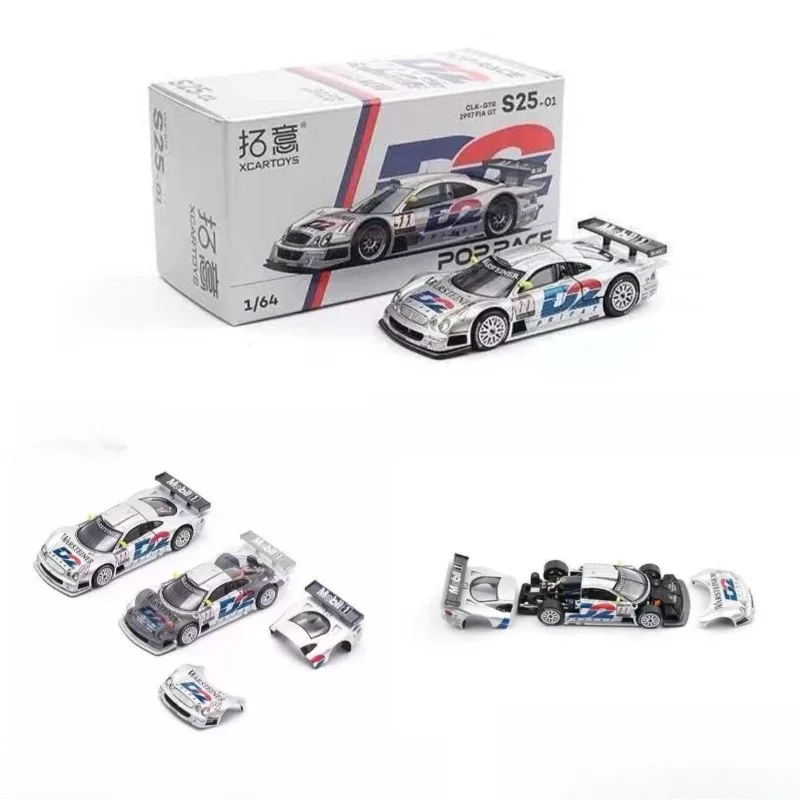 XCARTOYS POPRACE 1:64 CLK-GTR Cast Alloy Racing Car Model, Ideal Gift for Festivals, Collection Decoration Item.