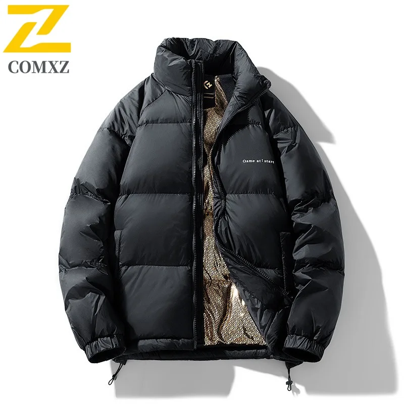 COMXZ Winter Jacket 2025 High Quality Warm Lightweight Versatile Travel Padded Jacket Skiing Stylish Down Jacket Men's Clothing