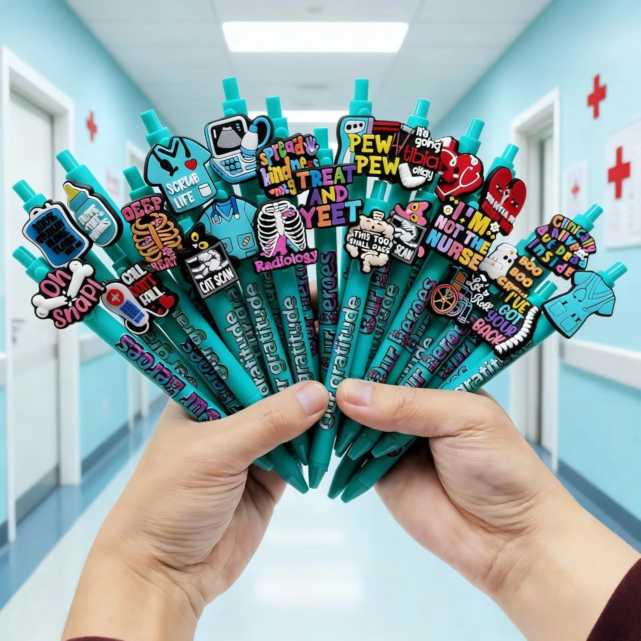 

8/15/24/26/36/38pcs Medical-themed Ballpoint pens, doctor and Nurse office Record writing pens, Medical prescription pens