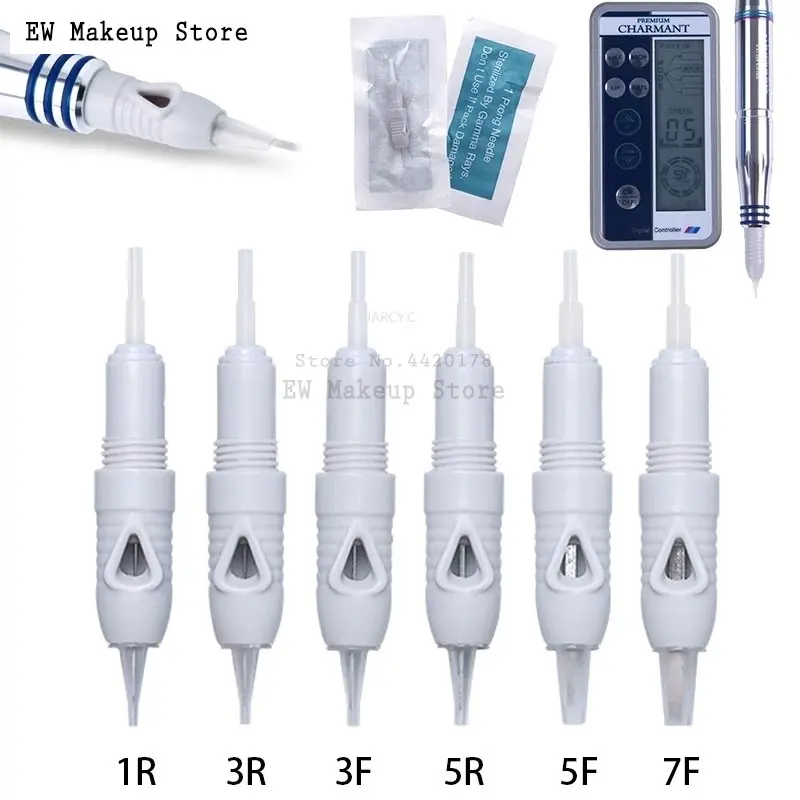 

Charmant Liberty Tattoo Cartridge Needles Disposable Semi- Permanent Makeup Eyebrow Lips Eyeliner Tattoo Machine Pen Needles