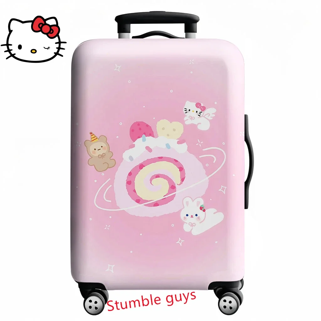 

Kawaii Hello Kitty Luggage Protector Cover Durable Anime Fits 18-32 Inch Suitcases Travel