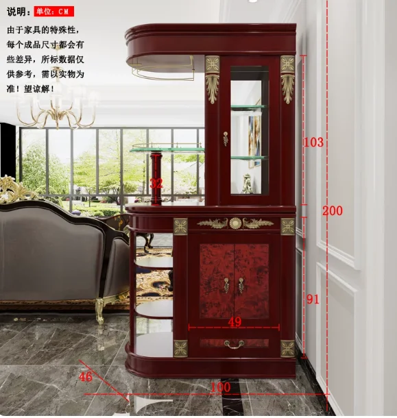 European-style entryway cabinet, wine cabinet, living room partition cabinet, double-sided hallway cabinet, screen, entryway sho