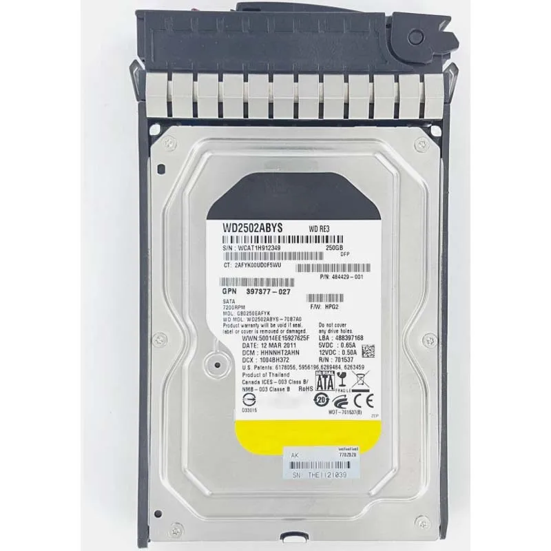 

100%New In box 3 year warranty 571516-001 250G SATA 7.2k 3.5inch 571227-002 Need more angles photos, please contact me