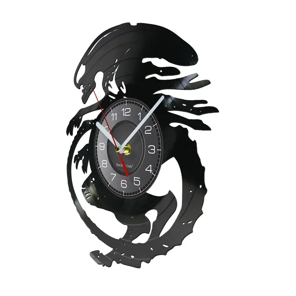 Intelligent Beings Alien Vinyl Record Wall Clock Home Decor Children's Room Gift Wall Clock  Extra-Terrestrial Art Wall Watch