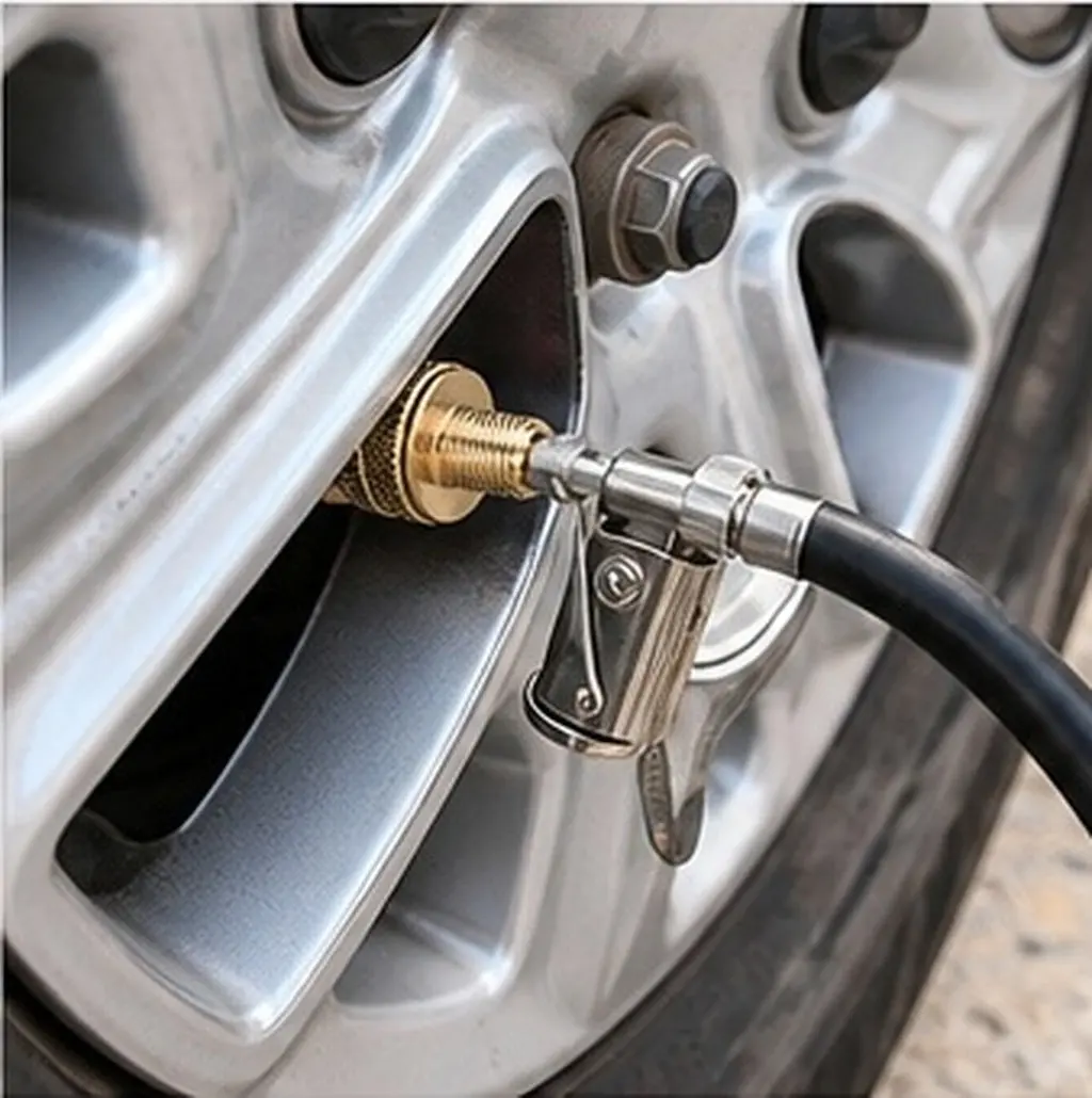 6Pcs Tire Valve Adapter Kit Brass Air Inflator Conversion Head for Heavy-Duty Vehicles Construction Machinery Tire Inflation