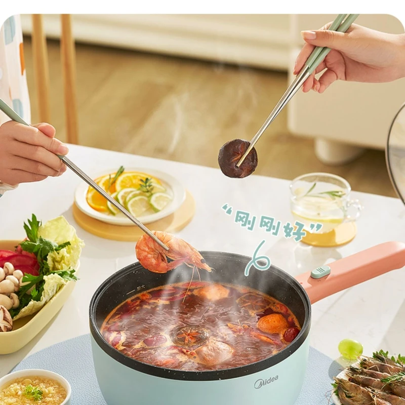 Midea Electric Frying Pan Household Cooking Multi-Functional Wok Hot Pot Dormitory Students Pot Cooking Integrated Caldron