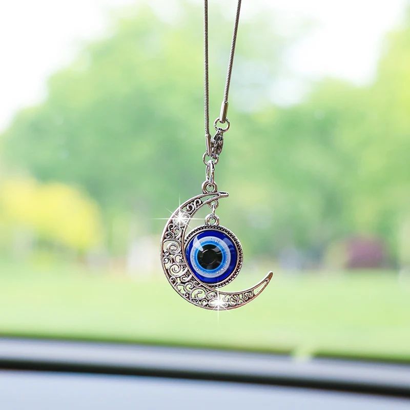 Kreativer Blauer Augen-Autoanhänger, Modischer Teufelsauge-Spiegelanhänger für den Autoinnenraum – Detail 7