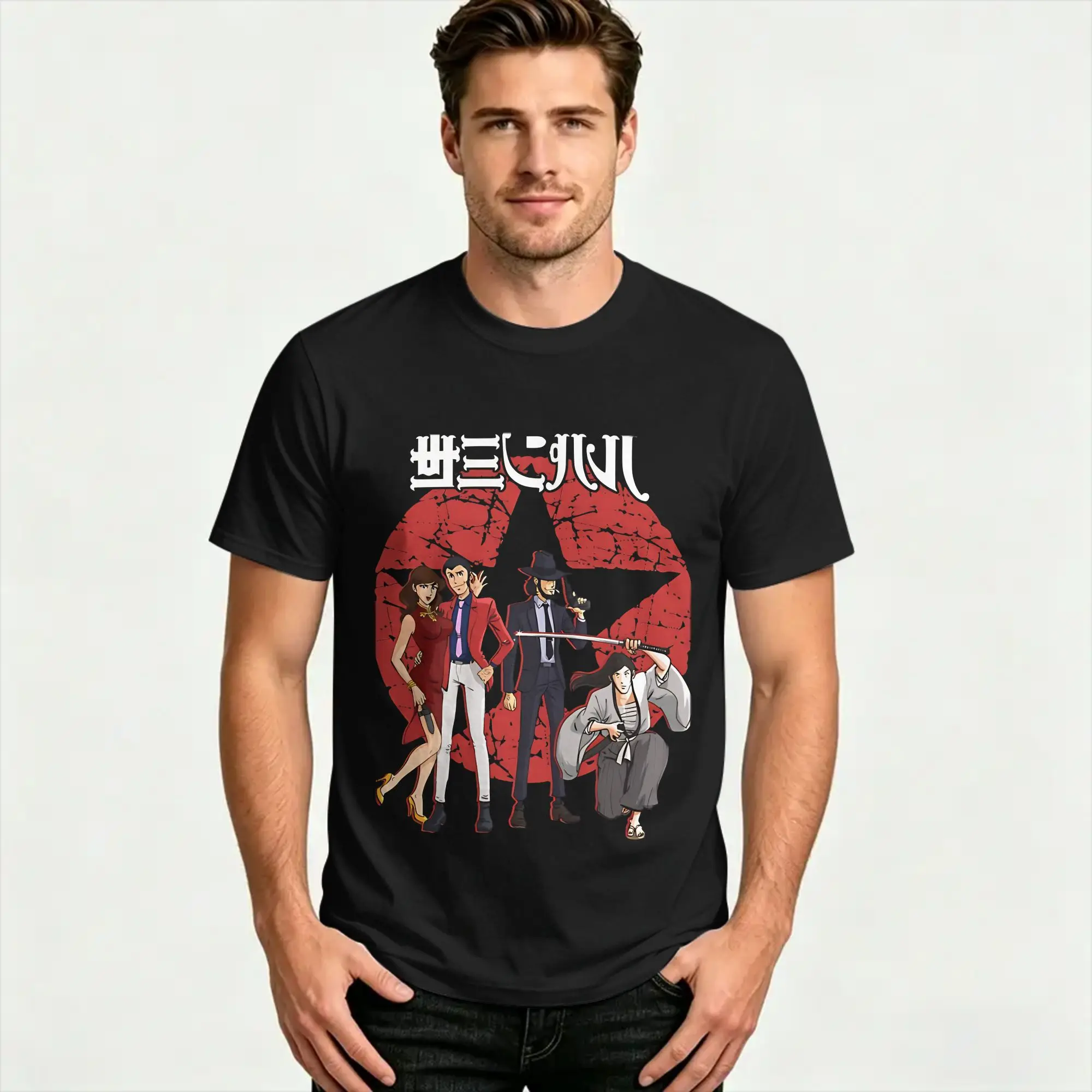 Lupin The Third All together!  T-Shirt for Men Women  Casual Cotton Tees O Neck Short Sleeve T Shirt Gift Clothes