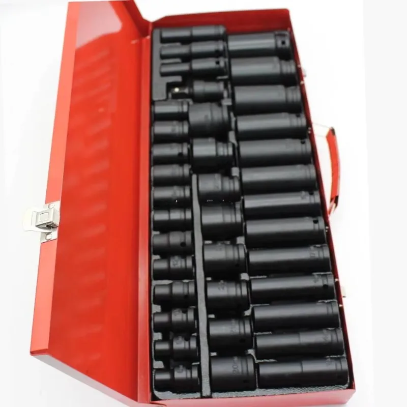 High Quality 37Pcs Cr-mo Pneumatic Chrome Molybdenum Steel Impact Socket Set Auto Repair