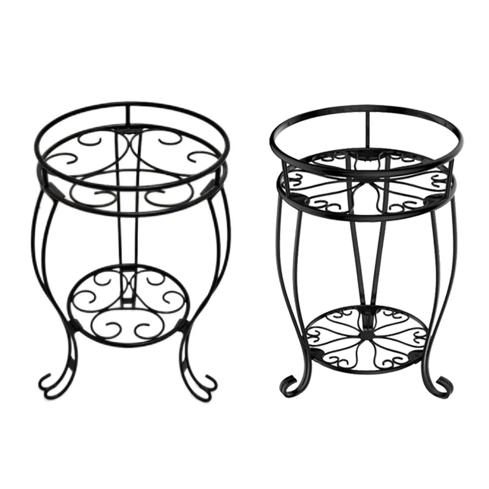 Metal Plant Stand 2 Tier Vintage Indoor & Outdoor Corner Decorative Rustic Flower Pot Rack Potted Plant Shelf for Patio Balcony