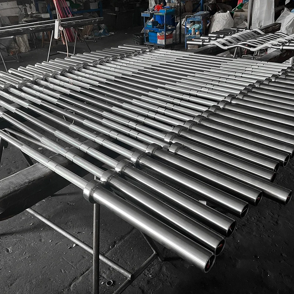 Factory Direct Sale Stainless Steel Free Weights 15KG Competition Powerlifting Weightlifting Barbell Bar