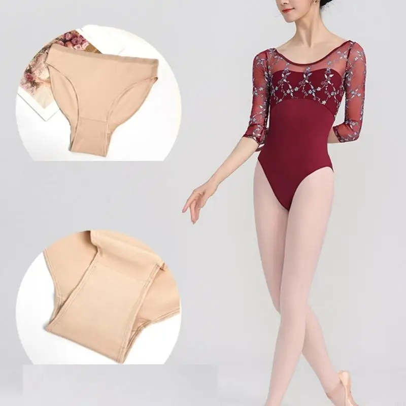 ملابس داخلية للرقص الاحترافي للأطفال البنات والجمباز ملابس داخلية عالية القطع هدية