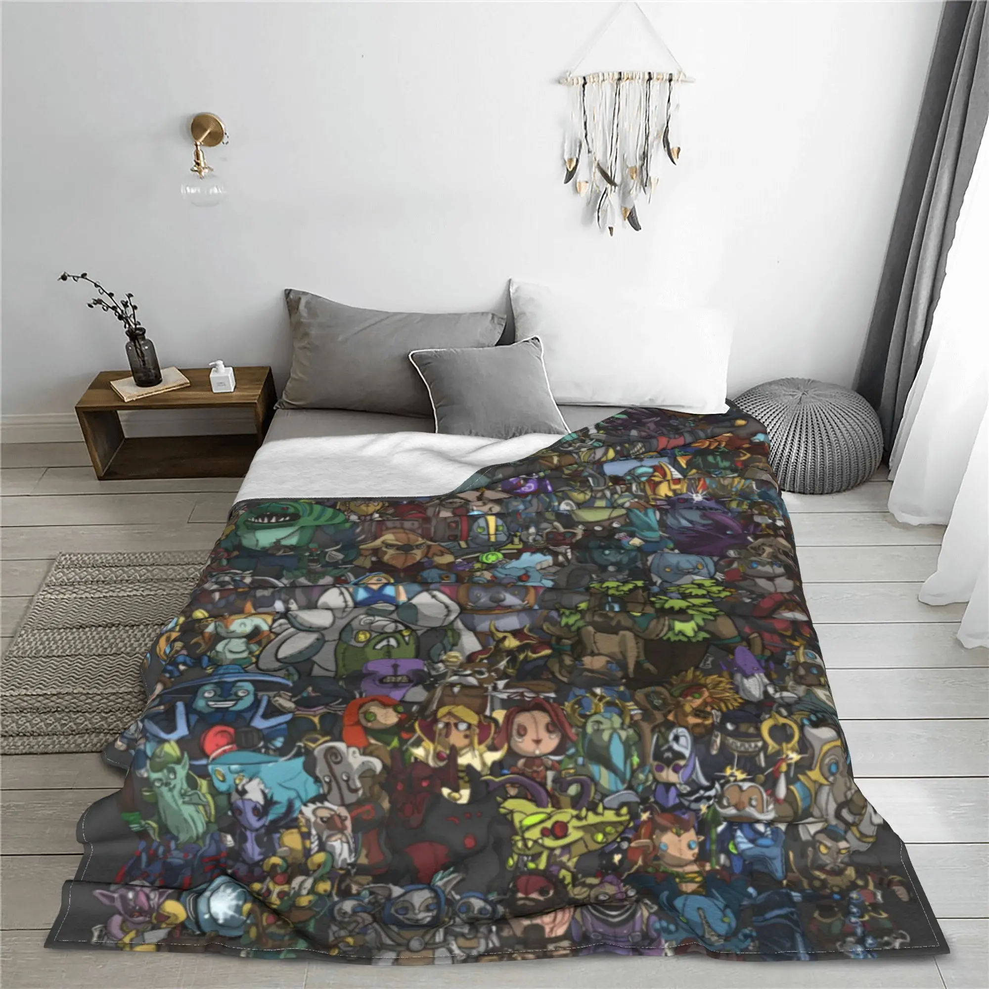 D-Dota Hero Collection Plush Blanket Hot Game Cartoon Novelty Throw Blankets Sofa Bedding Lounge 200x150cm Rug Piece Ultra-Soft