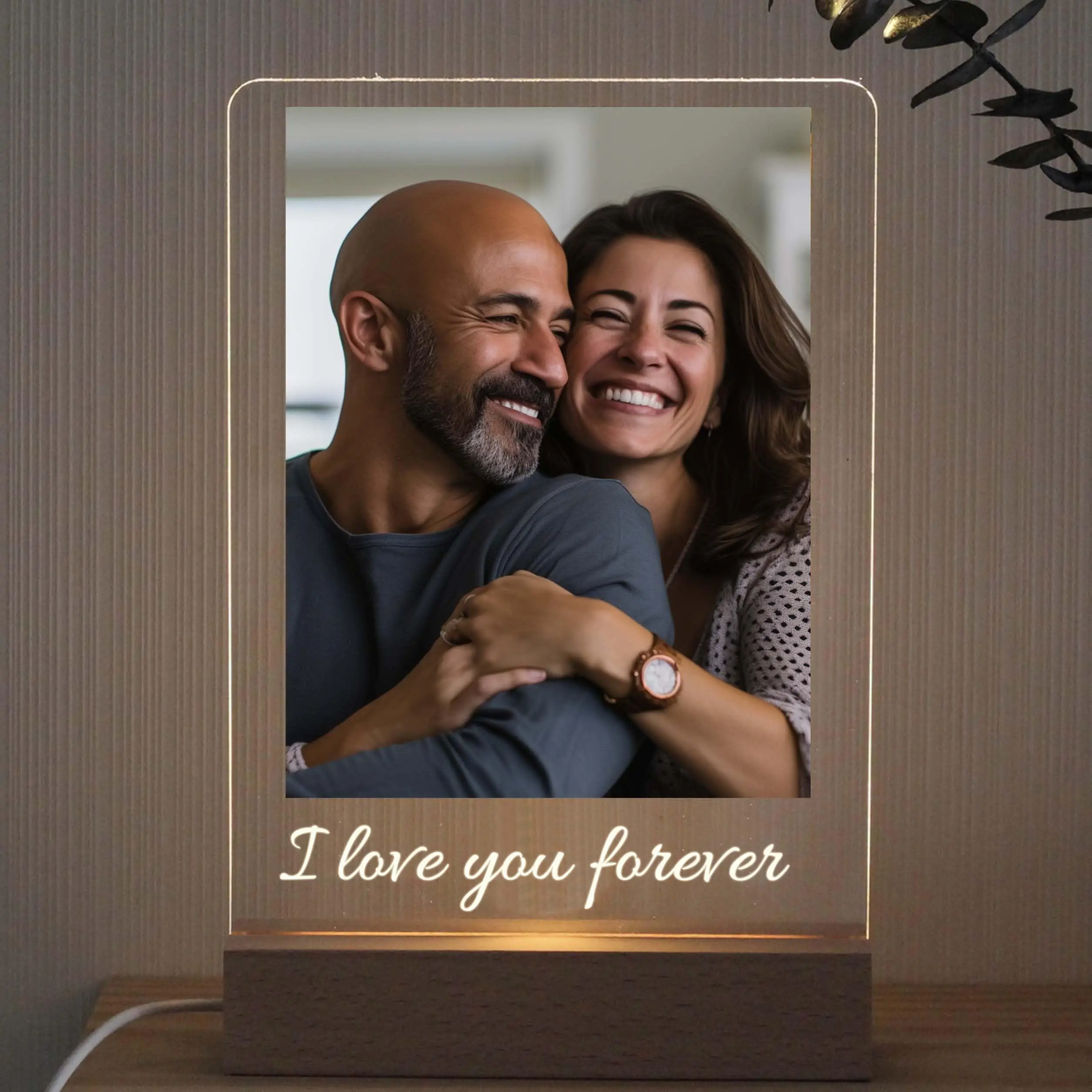Anniversary LED Lamp Couples LED Light Board with Personalized Photos Night Light Custom Picture Frames Birthday Gifts