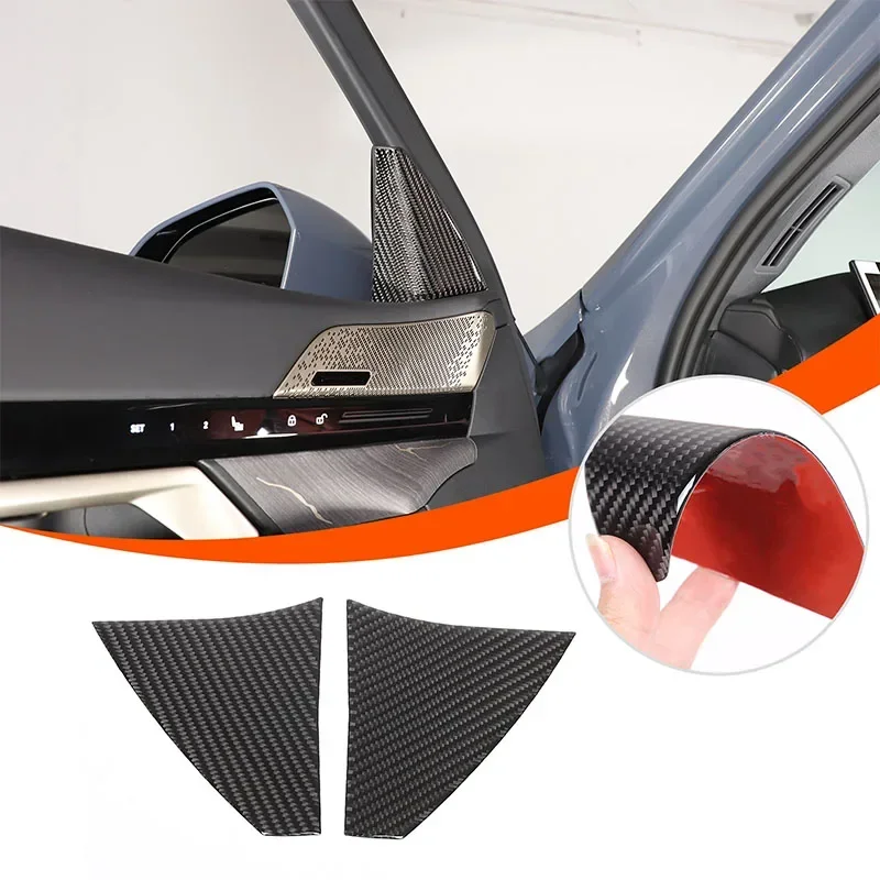 

For BMW 5 Series G60 2023-2024 Car Interior A-pillar Decorative Stickers Soft Carbon Fiber Interior Accessories