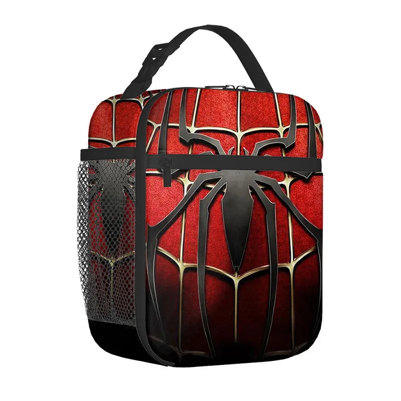 Custom Spider Man Insulated Lunch Box For Women Portable Thermal Cooler Lunch Bag School Picnic Food Container Tote Bags