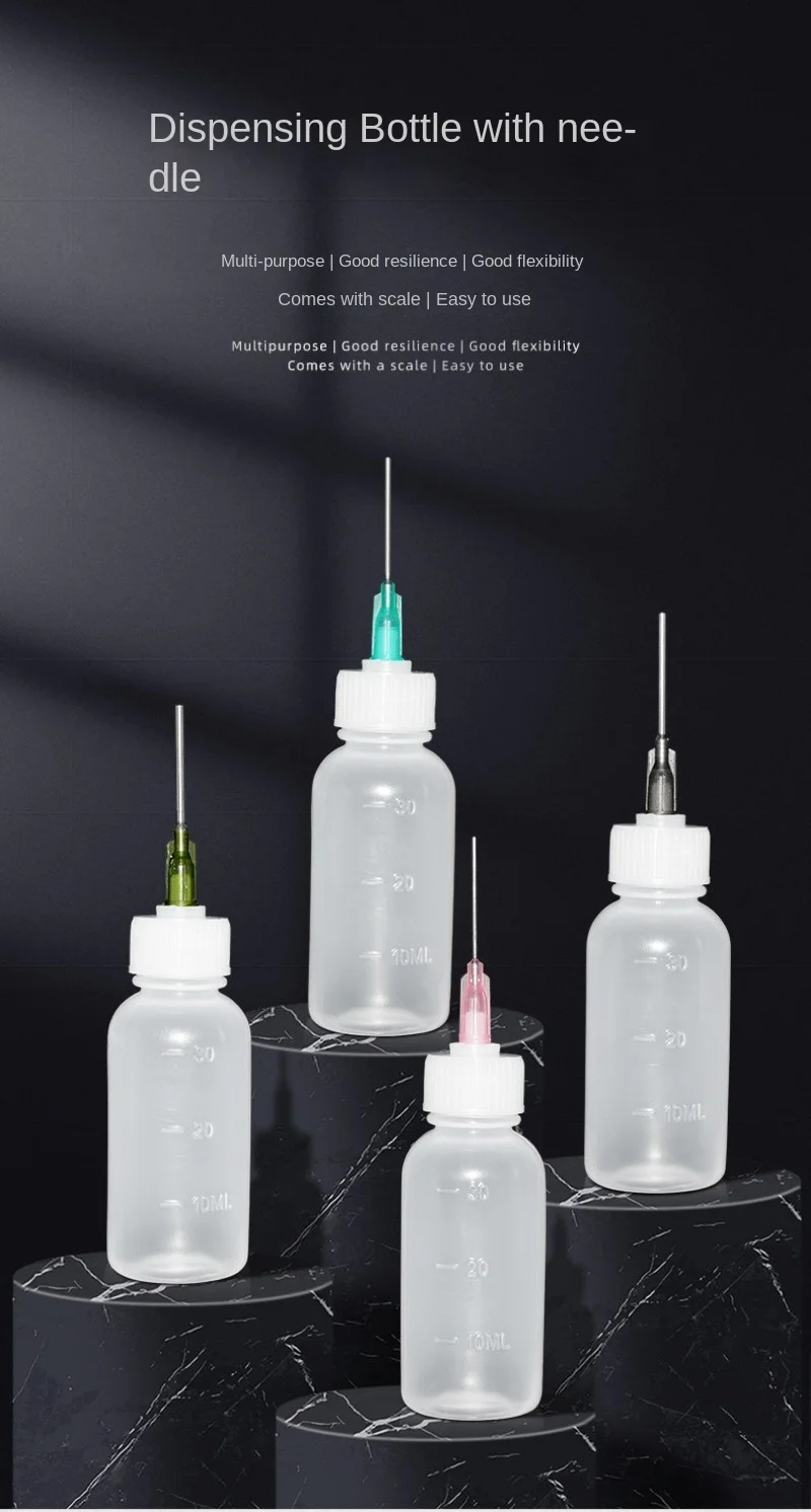 30Ml Industrial Point Bottle with Needle Washing Board Water Flux Bottle Pigment Tip Set