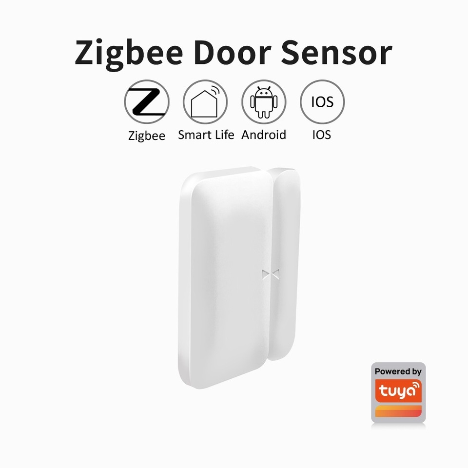  Tuya Zigbee Wireless Door Windows Sensor mini Smart Home Wireless Door Detector Door Open Closed Alarm System for Alexa 