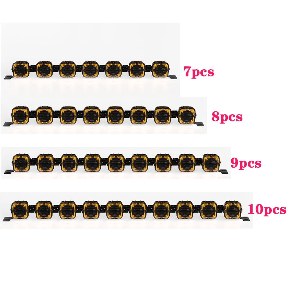 

Amber Drl LED Work Light For Jeep Wrangler JK JL ATV UTV Truck 12v Spot Flood Combo Beam Running Light Car Head Lamp 7/8/9/10pcs