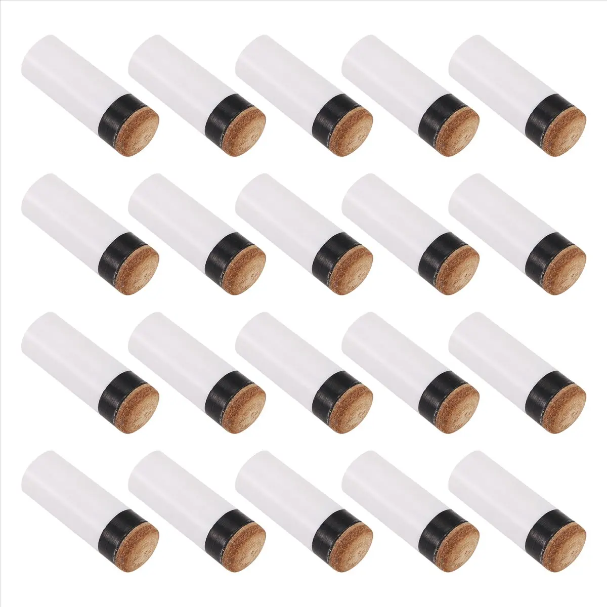 【STOCK】20Sets Billiard Cue Tips with Pool Cue Stick Ferrules 12mm Billiard Screw-on Tips Replacement for Nine Ball