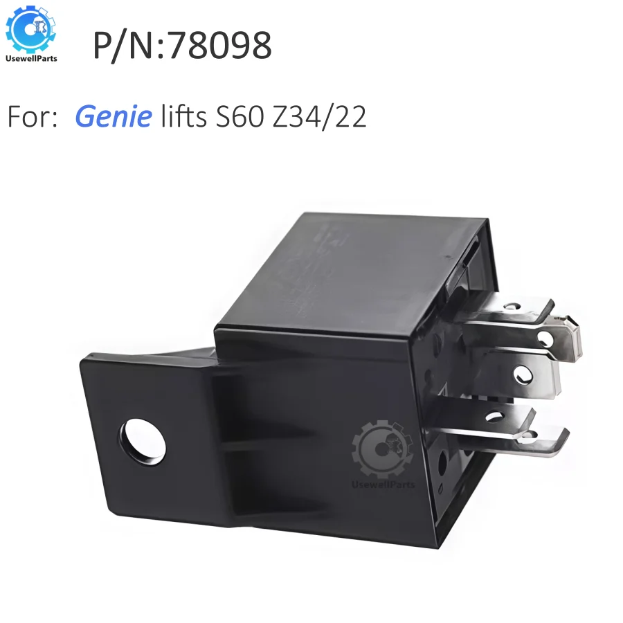 UsewellParts 78098 78098GT Relay 24v,40/30A Used for Genie lifts S60 Z34/22 DC Z34/22N Z45/25J Z40/23N Z45 Z60 GS3246 GS2646,...
