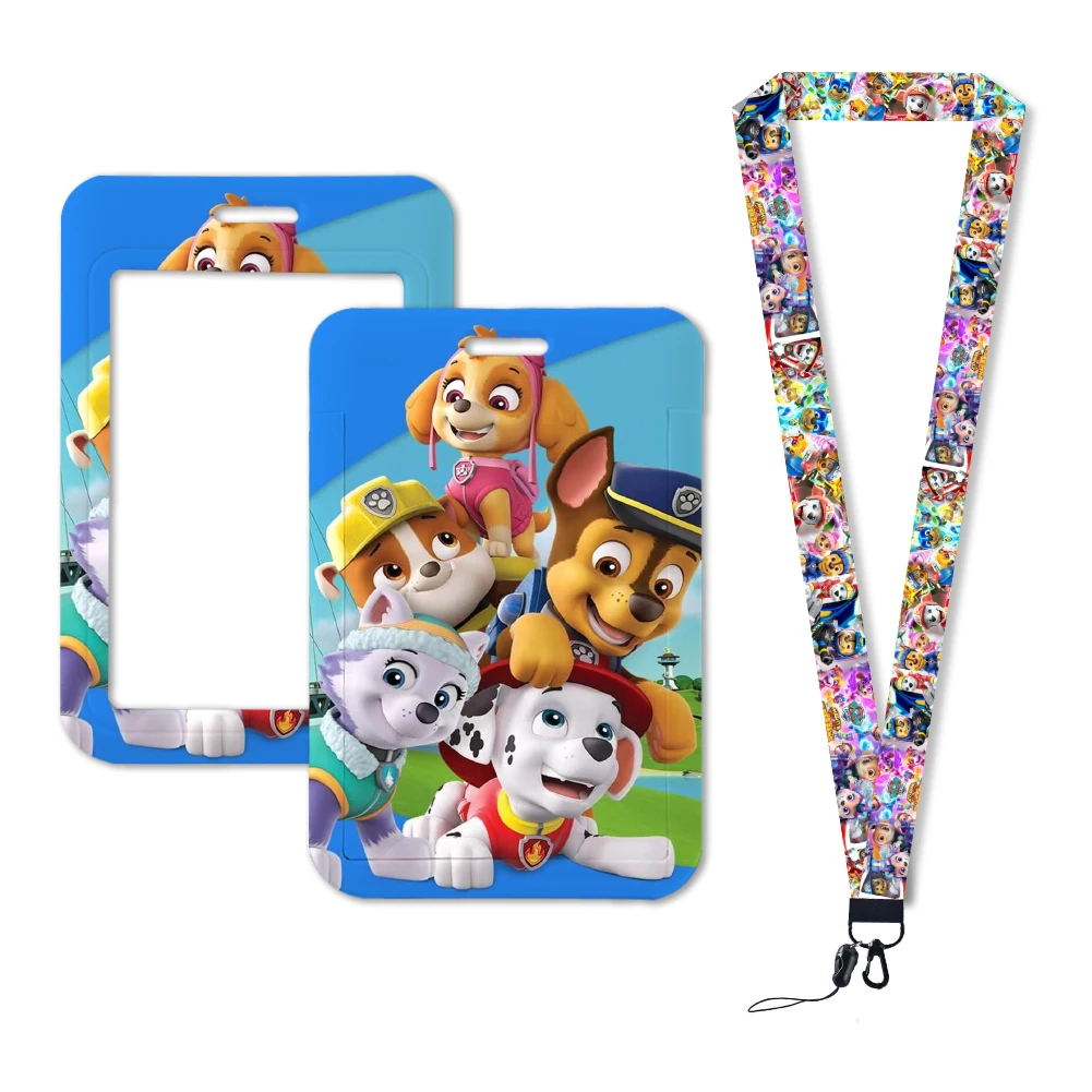 Hot-Selling Lanyards Paw Patrol Chase Id Card Houders Deur Kaart Case Opknoping Touw Badge Houder Nek Riem Visitekaartje Cadeau