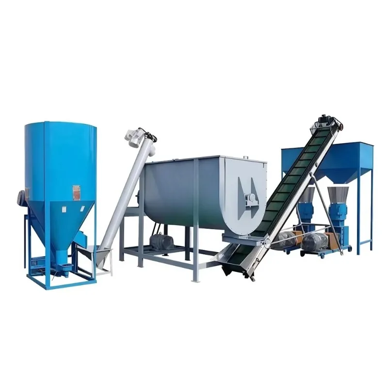 Industrial Grade Feed Pellet Production Line Custom 500kg h High Productivity 220V 380V Voltage Animal Feed Manufacturing