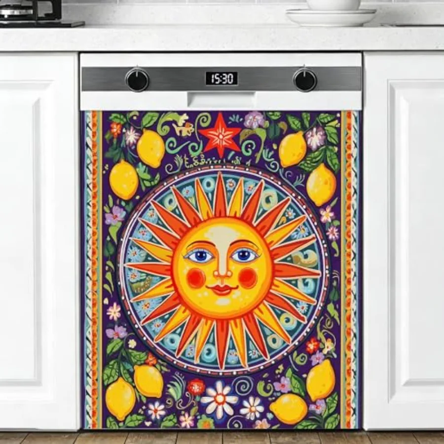 

Dishwasher Magnet Sticker Cover Panel Decal Refrigerator Magnetic Sticker Decorative for Kitchen Decoration Fridge Door Cover 2