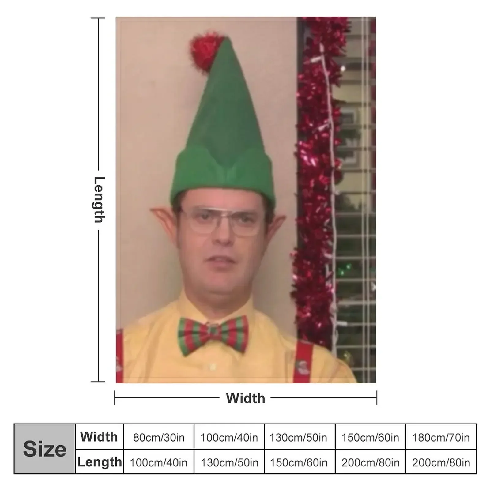 Dwight Schrute Elf - The Office Throw Blanket christmas gifts christmas decoration Plaid Blankets