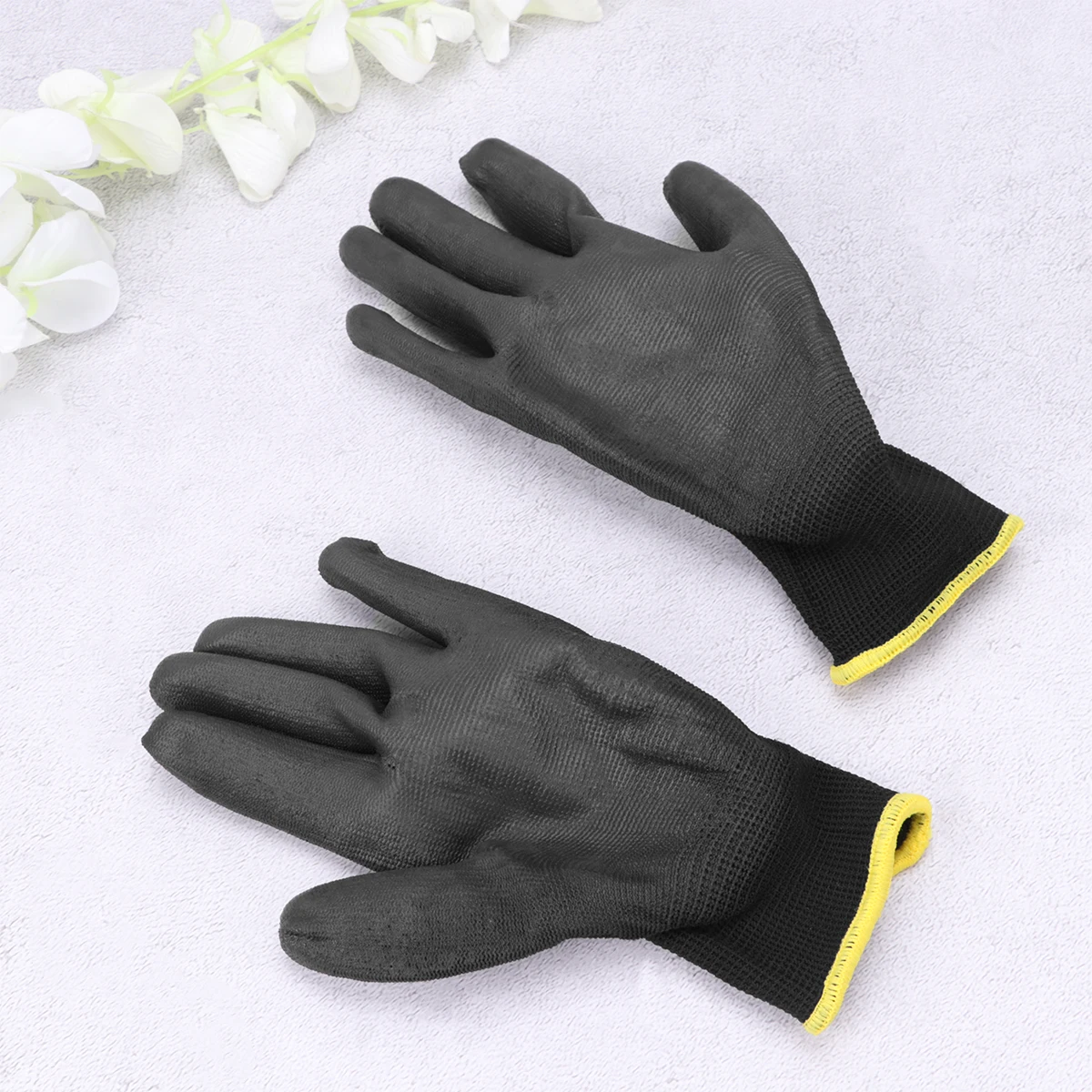 12pçs antiestático, leve, à prova d'água, trabalho, reparo mecânico, luvas protetoras de mão, resistência ao derrapagem, luvas de segurança para homens