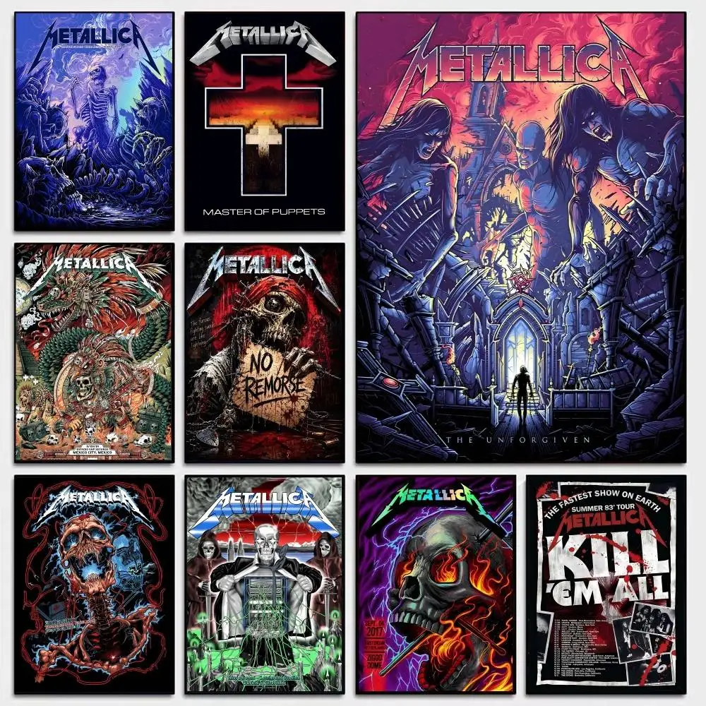 HOT Rock Band Cool M-METALLICAS Classic Movie Posters HD Quality Poster Wall Art Painting Study Nordic Home Decor