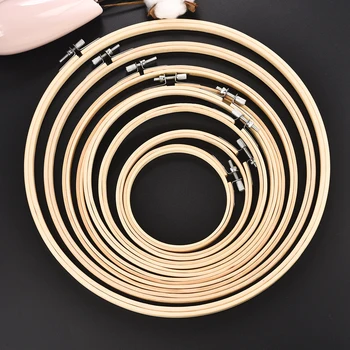 10 teile/satz 8-40 cm Holz Stickerei Hoops Rahmen Set Bambus Stickerei Hoop Ringe Für DIY Kreuz Stich Nadel handwerk Werkzeug
