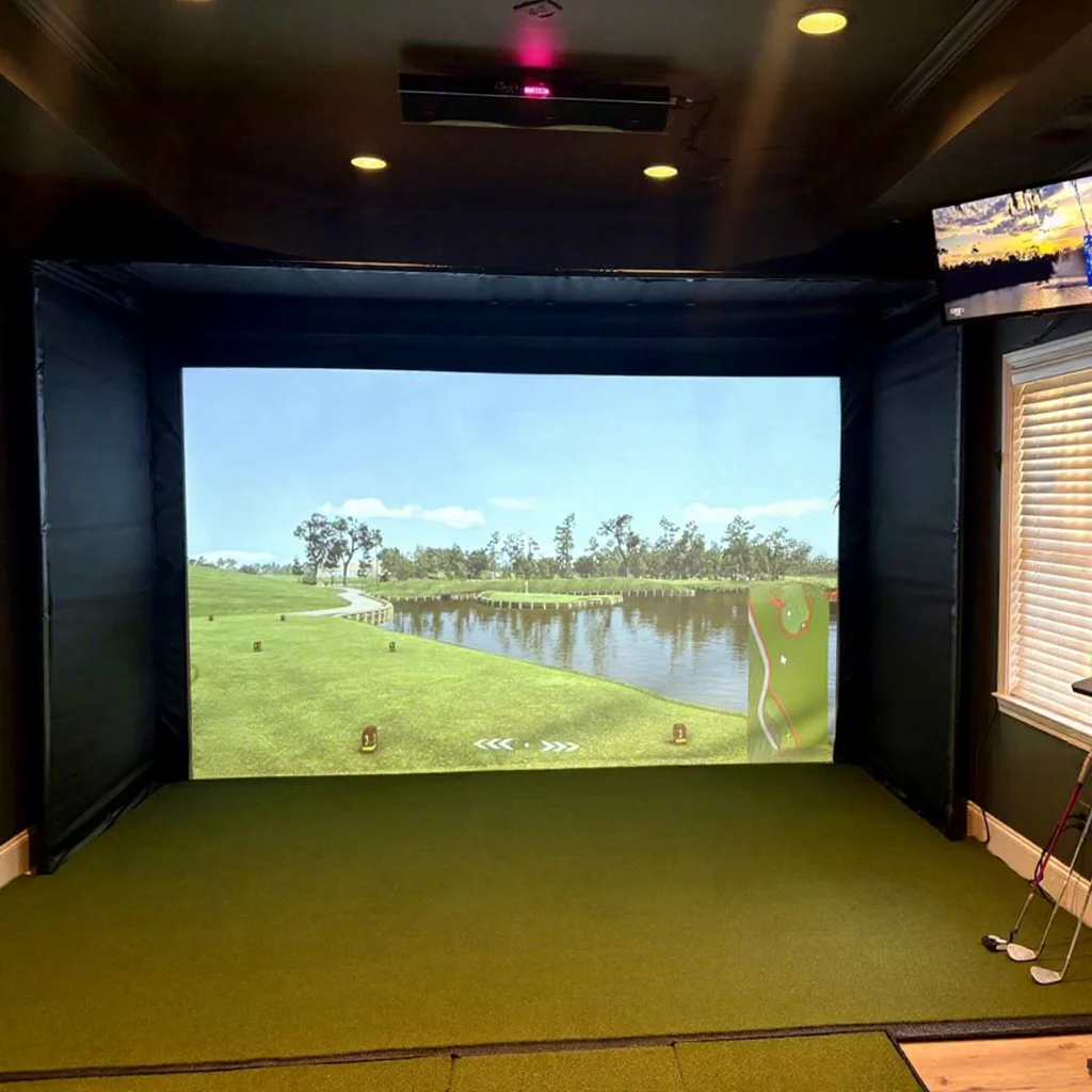 

Home Indoor Golf Simulator With Interactive Projection Game & Football Simulator Launch Monitor Systempromote sales