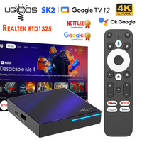 Ugoos SK2 Google TV Box Netflix Google Certificated 4G 32G Realtek RTD1325 Dolby Atmos Vision 2T2R Wifi6 BT5.2 AndroidTV 12 Box