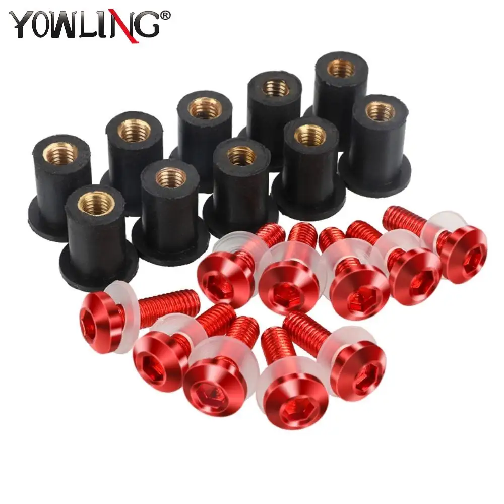 10 PCS M5 Windscreen Windshield Wind Deflectors Bolts Kits For HONDA XL1000/V/VARADERO XL 1000 1999-2013 2000 2001 2002 2003