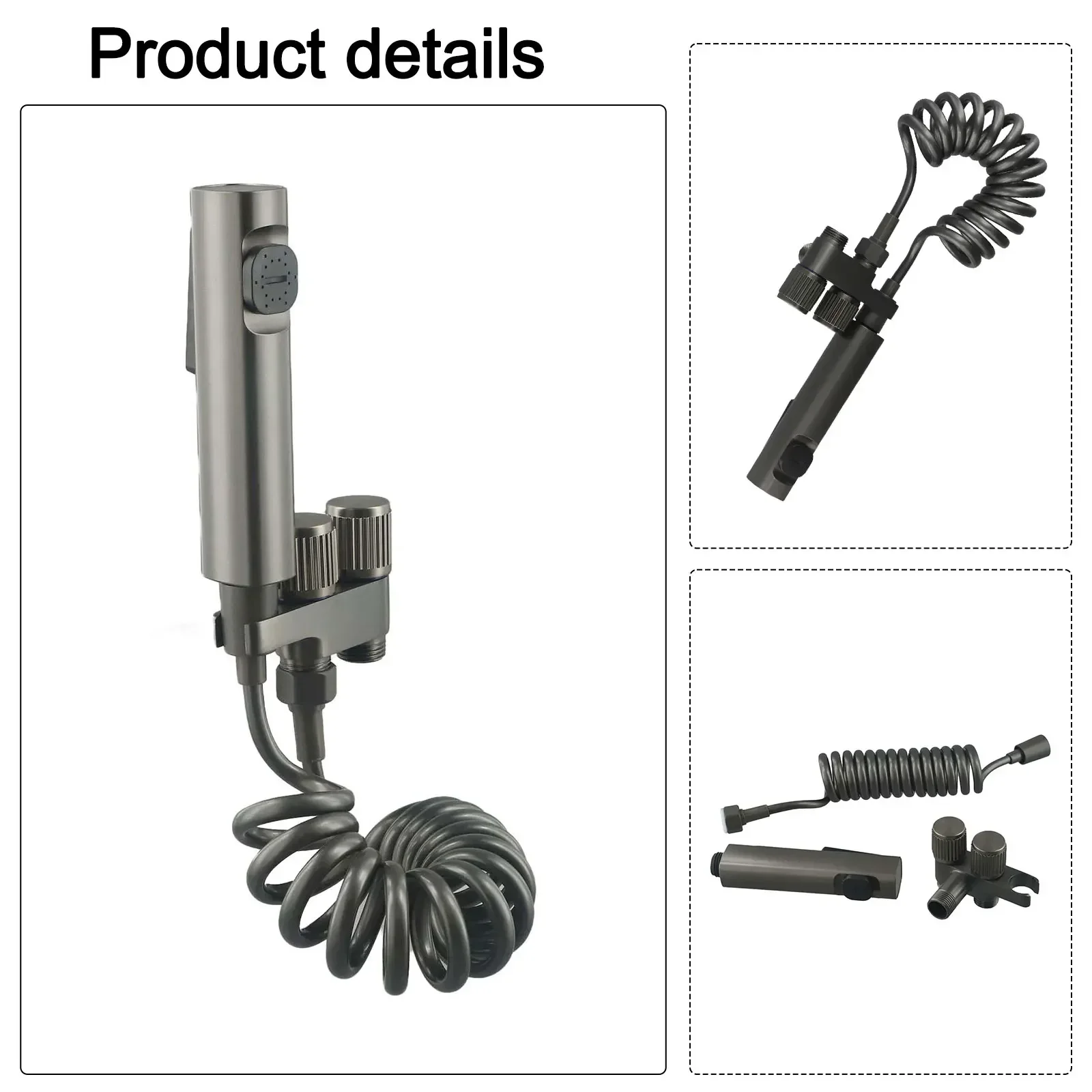 Dual Socket Valve Double Control Angle Valve Shower Head Bathroom Basin Metal Handle Standard 4-point Interface