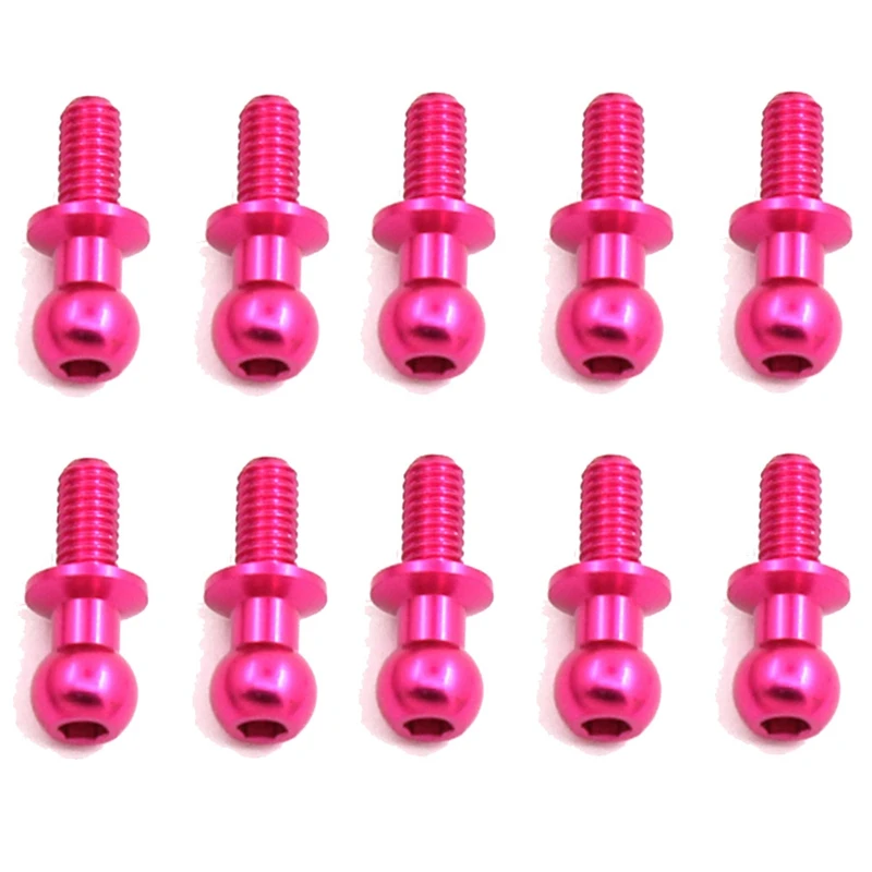 40PCS Shock-Absorbing Ball Head Universal Tie Rod Head M3 Teeth W25 Ball Head For Sakura D5 TT01/02 Flat Running, 4Colors