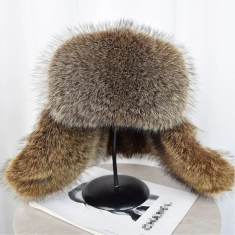 

A whole fur hat for women middle-aged and old leather warm