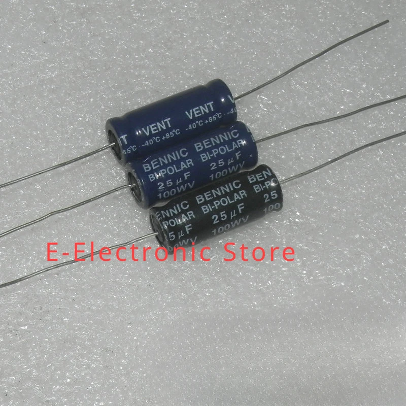 

10PCS/LOT 100V 25UF 26UF 27UF 30UF 100wv Poleless Frequency Division Electrolytic Capacitor