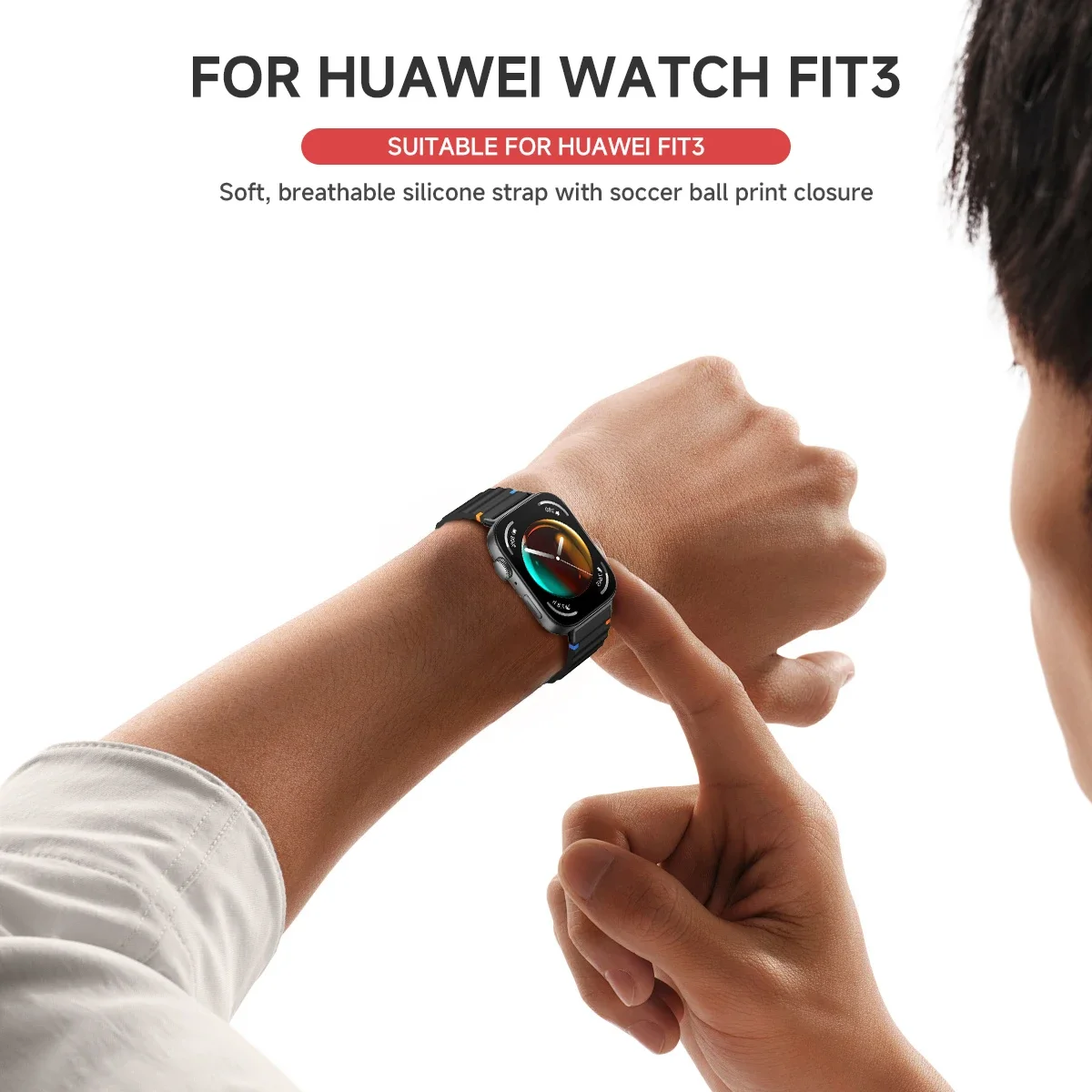 Sports Silicone Strap For Huawei Watch Fit 3 Watchband Replaceable Breathable Wristband For Huawei Watch Fit2/1 Bracelet Correa