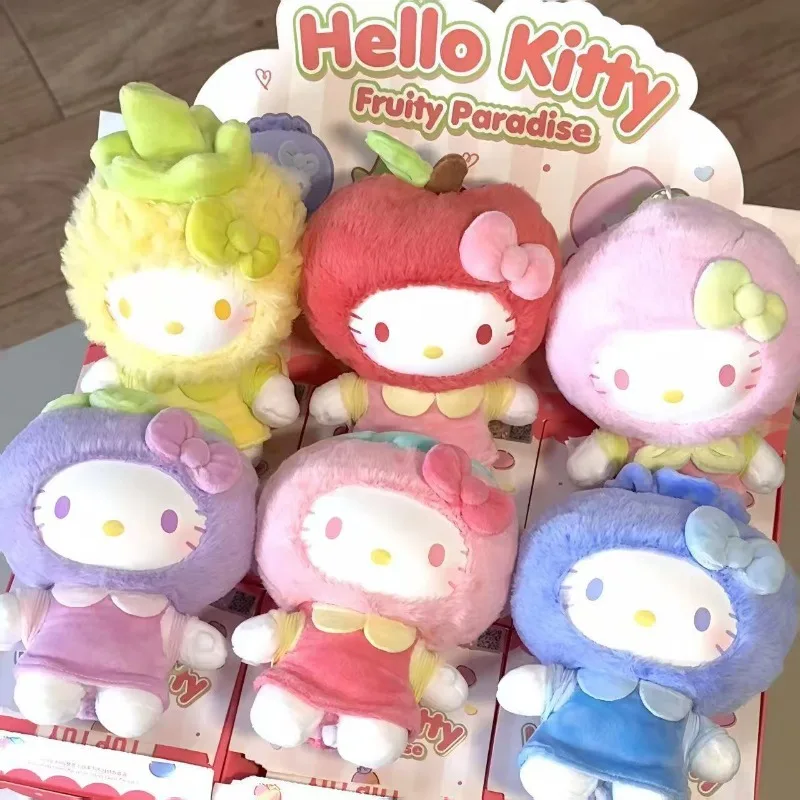 

Miniso натуральная слепая коробка Sanrio Hello Fruity Paradise виниловая плюшевая кукла модная модель игрушки подарок на день рождения для девочки Рождественский подарок