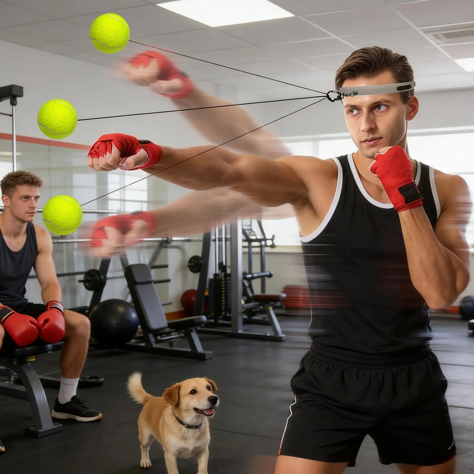 

Boxing Reflex Ball Set with Adjustable Headband for Punching Speed Reaction Agility Training Boxing equipment accessories