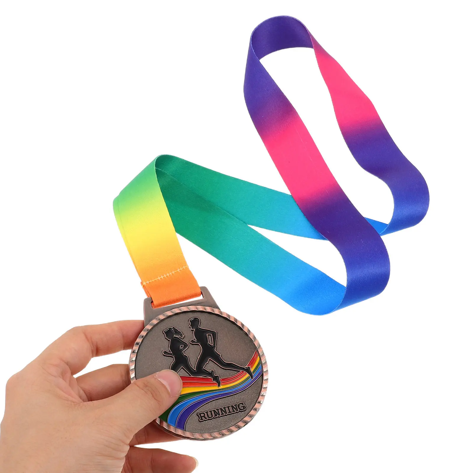 

Zinc Alloy Outdoor Marathon Medal Running Race Medal Sports Award Prizes with Neck Ribbon for Athletic Competitions