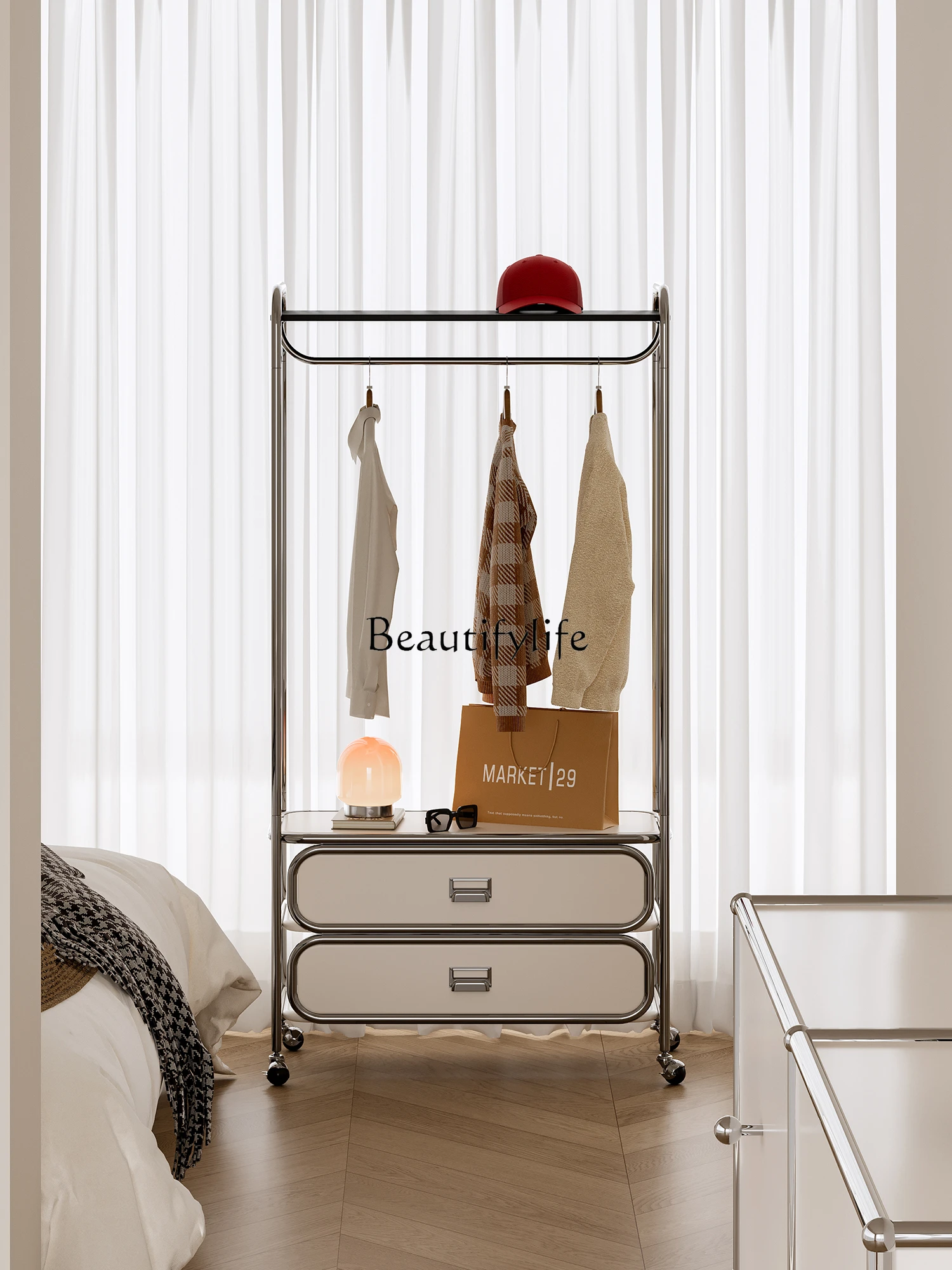 

**Floor-to-ceiling removable coat rack household multi-function