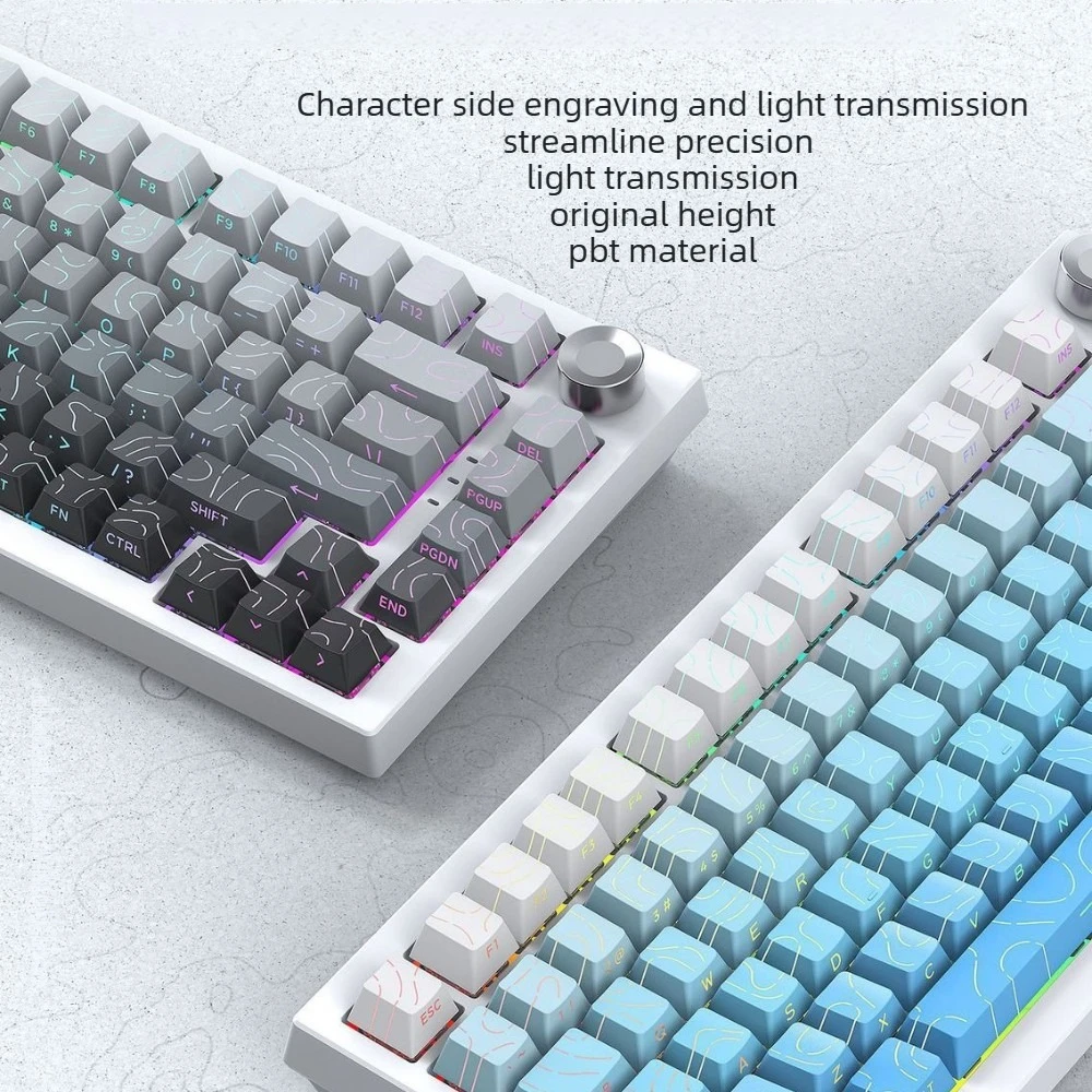 Keycaps PBT 4.0 key caps cute teclas gaming touche clavier shine through touche de clavier side-engraved keycaps original height