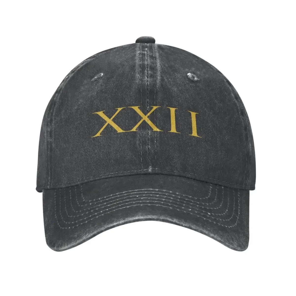 Number 22 Roman Numeral XXII Gold Cowboy Hat Fluffy Hat fashionable Sun Hats For Women Men's