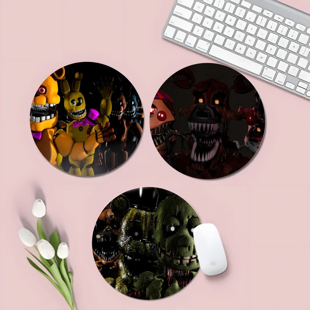 Fnaf Animatronics Anti-Slip Round Speed Version Game Computer Keyboard Office Table Mat PC Laptop Mouse mat for Computer Table