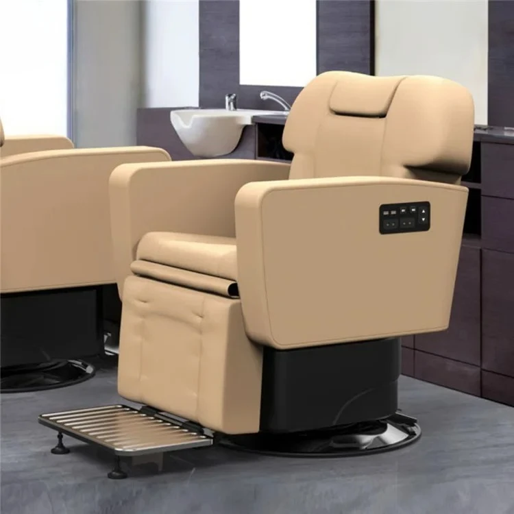 Premium New Design Electric Black Retro Barber Shop Chair Mat Salon Furniture