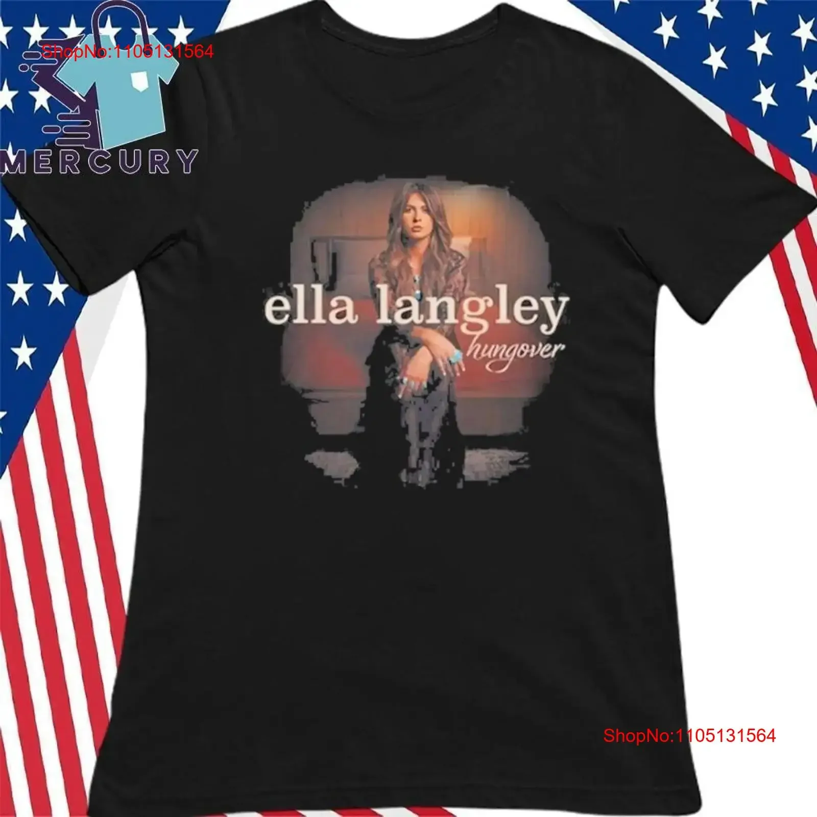 

NEW Ella Langley Album T Shirt Black Cotton All size S 5XL For Fans 5HRC102 vintage Washed Stylish Unisex homme Casual graphic
