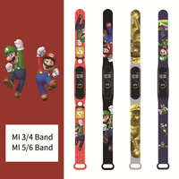 8 Styles Super Mario Bros Cartoon Anime Strap Fit Xiaomi MI 3/4/5/6/7 Band Waterproof Sports Watch Wristband Kids X-mas Gifts